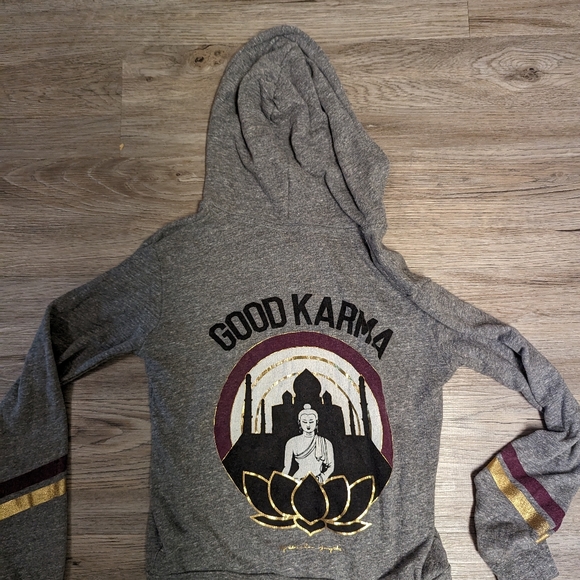 Nwt, Spiritual Gangster "Good Karma" hoody, super soft, rare find, size small - Picture 2 of 7
